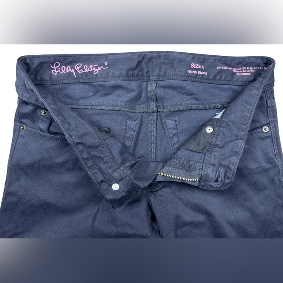 Lilly Pulitzer Worth Skinny Pant Low Rise Black Women’s 4 - Picture 7 of 13